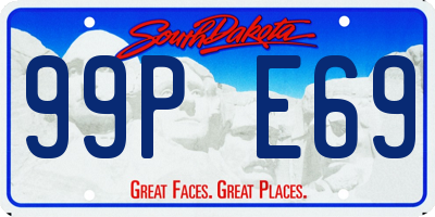 SD license plate 99PE69