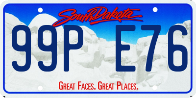 SD license plate 99PE76