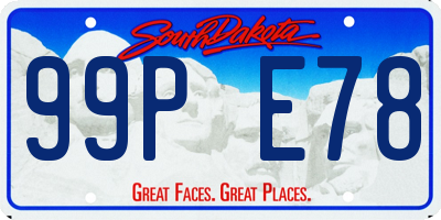 SD license plate 99PE78