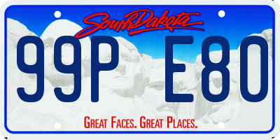 SD license plate 99PE80