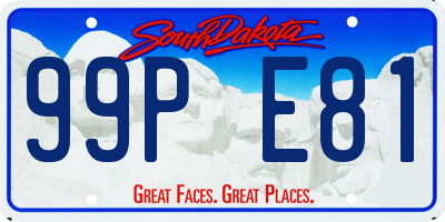 SD license plate 99PE81