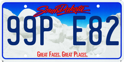 SD license plate 99PE82