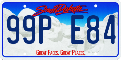SD license plate 99PE84
