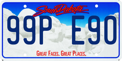 SD license plate 99PE90