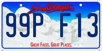 SD license plate 99PF13