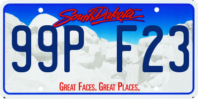 SD license plate 99PF23