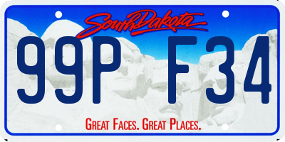 SD license plate 99PF34