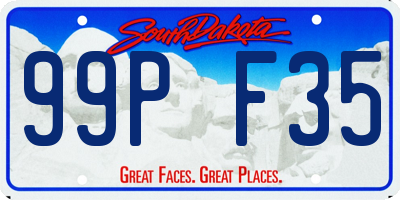 SD license plate 99PF35