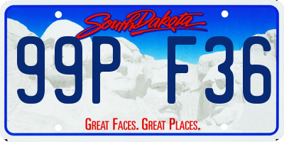 SD license plate 99PF36
