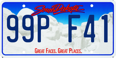 SD license plate 99PF41