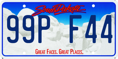 SD license plate 99PF44