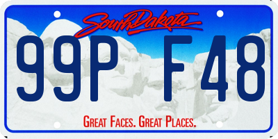 SD license plate 99PF48