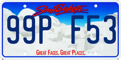SD license plate 99PF53