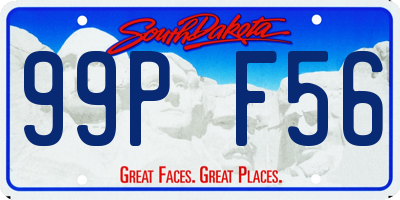 SD license plate 99PF56