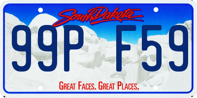 SD license plate 99PF59
