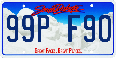 SD license plate 99PF90