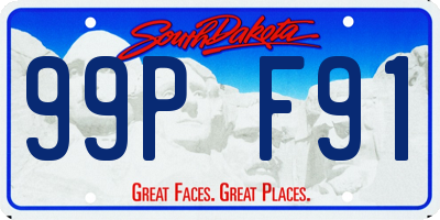 SD license plate 99PF91