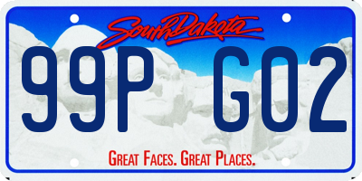 SD license plate 99PG02