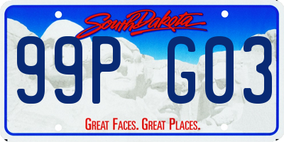 SD license plate 99PG03