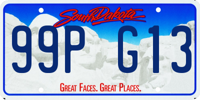 SD license plate 99PG13