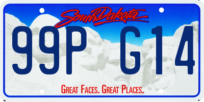 SD license plate 99PG14