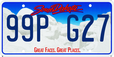 SD license plate 99PG27