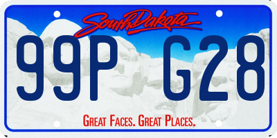 SD license plate 99PG28