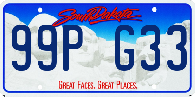 SD license plate 99PG33
