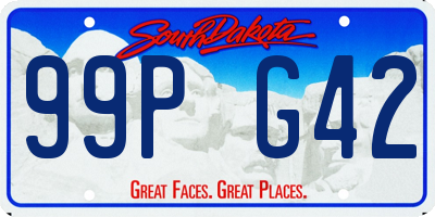 SD license plate 99PG42