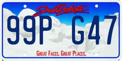 SD license plate 99PG47