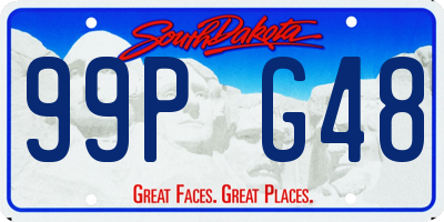 SD license plate 99PG48