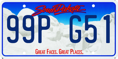 SD license plate 99PG51