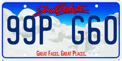 SD license plate 99PG60