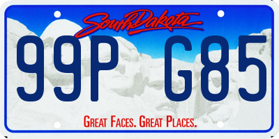 SD license plate 99PG85