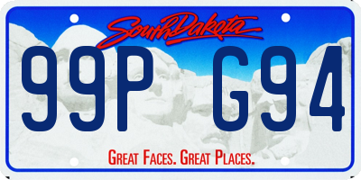 SD license plate 99PG94