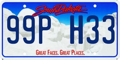 SD license plate 99PH33