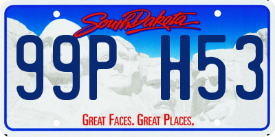 SD license plate 99PH53