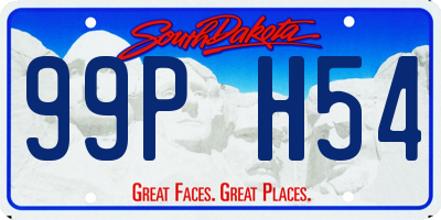 SD license plate 99PH54