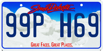 SD license plate 99PH69