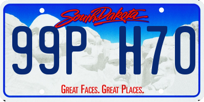 SD license plate 99PH70