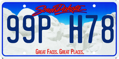 SD license plate 99PH78