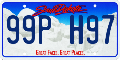 SD license plate 99PH97