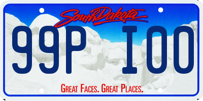 SD license plate 99PI00