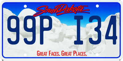 SD license plate 99PI34