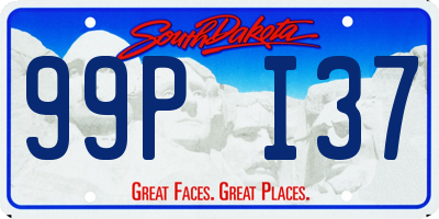 SD license plate 99PI37