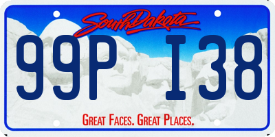 SD license plate 99PI38