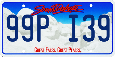 SD license plate 99PI39