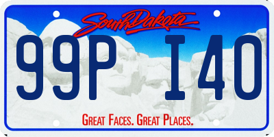 SD license plate 99PI40