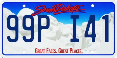 SD license plate 99PI41