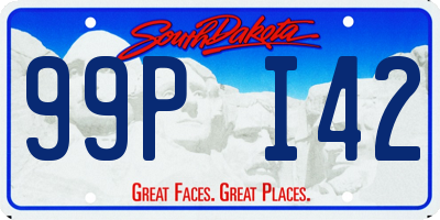 SD license plate 99PI42